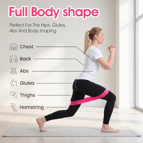 24 Pcs Resistance Bands Bulk Exercise Bands for Home Gym, Yoga, Pilates, 30 Lbs Purple-Red TPE Loop