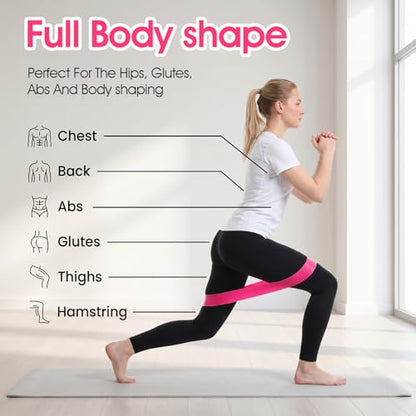 24 Pcs Resistance Bands Bulk Exercise Bands for Home Gym, Yoga, Pilates, 30 Lbs Purple-Red TPE Loop