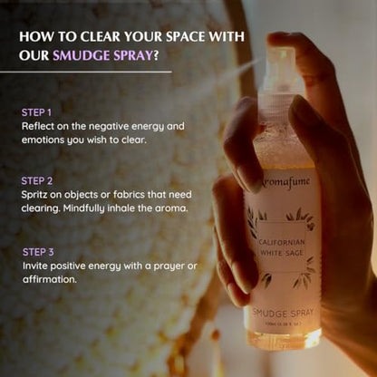 White Sage and Lavender Smudge Spray for Spiritual Cleansing, Aromafume - color: White Sage & Lavender