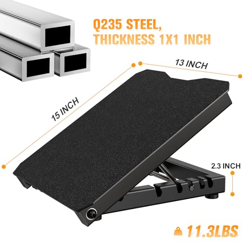 Metal Slant Board Calf Stretcher for Squat, Incline Balance Board - color: Black