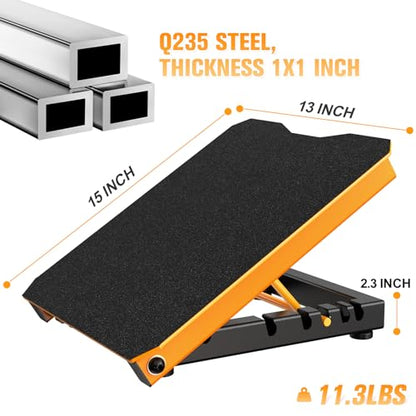 Metal Slant Board Calf Stretcher for Squat, Incline Balance Board - color: Yellow