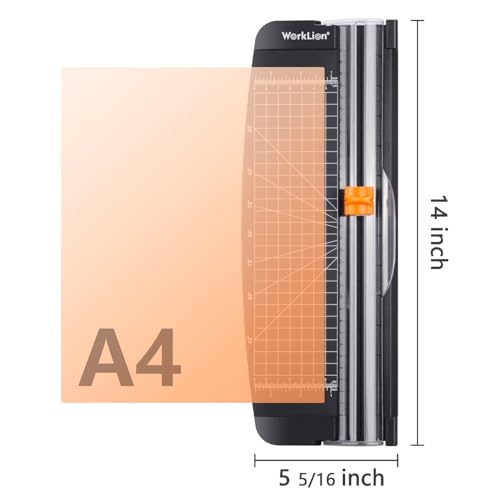 Small Paper Trimmer, Portable Paper Cutter for Label, Origami, Card, Photo, Coupon, Scrapbook, Cardstock, Laminated Paper, and Craft Project