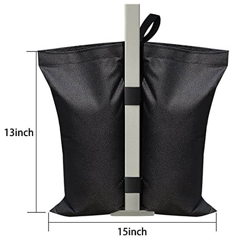 Eurmax USA 130LBS 4-Pack Universal Canopy Weights,Reinforced Double Pockets, Secure Wind Protection,Easy Wrap-Around Installation Heavy Duty Sandbags (Without Sand),Fits All Instant Shelter Legs,Black - color: Black, style: Twin Cylinder Sand