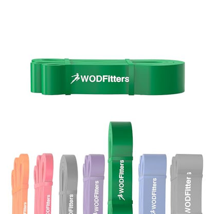 WODFitters Pro Series Pull-Up Assistance Bands – Premium Resistance Loop Bands for Assisted Pull Ups, Muscle Ups, Strength Training & Mobility – Durable Bands for Functional Fitness - color: #4 Green 50-125 lbs