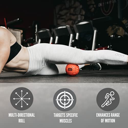 4KOR Massage Balls for Trigger Point Therapy - Myofascial Release Ball - Muscle Relief for Back, Neck, Shoulder, Foot Pain - Fitness Massage Balls for Mobility - Deep Tissue Release Ball - style: 4.75in Grippy Roller Ball