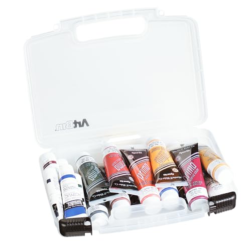 ArtBin 6977AB 12 inch Quick View Deep Base Carrying Case, Portable Art & Craft Organizer with Handle, [1] Plastic Storage Case, Translucent - size: 12 inch - Deep
