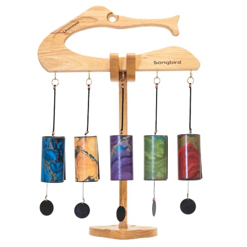 Zaphir Chimes - Includes 1 Chime/Tuned According to the 5 Seasons & Elements of FengShui - size: Set #2 - With Songbird Stand