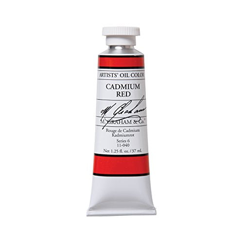 M. Graham Artist Oil Paint Cadmium Red 1.25oz/37ml Tube - color: Cadmium Red, size: 1.25 Fl Oz (Pack of 1)