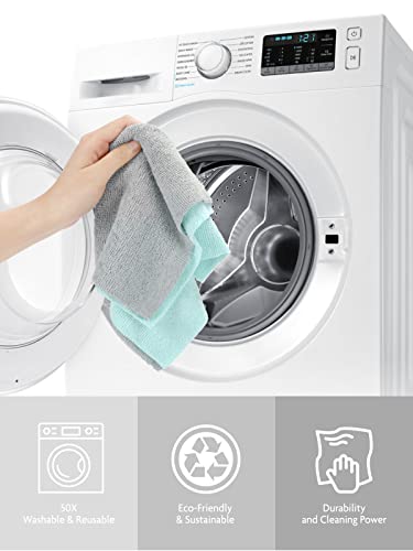 Fantasticlean Microfiber Cleaning Cloth Roll- 75 Sheets, 12" x 12" (Blue) - color: Blue, size: 75 pack