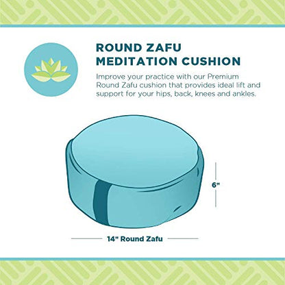 Bean Products Hemp Round Zafu Meditation Cushion, Yoga Pillow - Cranberry | Heavy Weight Washable Hemp Cover - Buckwheat Hull Filled Inner liner - Zen Floor Sitting Cushion - 14" Diameter - color: Hemp Cranberry, size: Round - 14"
