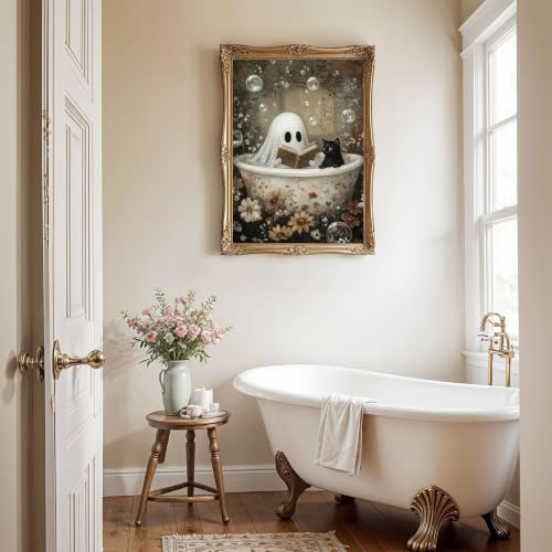 Ausanrl Halloween Paint by Numbers with Frame Wooden Easel - Paint by Number Adult, Halloween Frame Paint by Numbers,Gifts and Home Wall Decor 12x16inch - color: Halloween