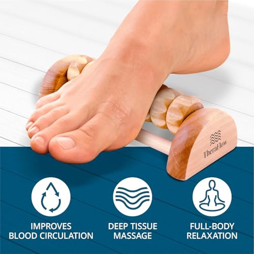TheraFlow Compact Foot Roller for Plantar Fasciitis Relief | Relaxing Gifts for Mom and Dad - Portable, Small Tool for Deep Tissue Massage and Neuropathy | Travel Size Feet Massager for Relaxation - size: Small