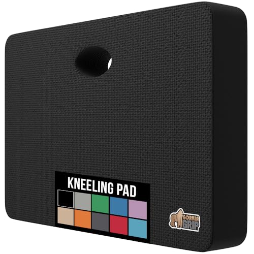 GORILLA GRIP® Extra Thick Foam Kneeling Pad for Gardening, 17.5x11 Black - color: Black
