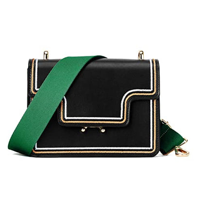ZOOEASS Wide Shoulder Strap (Solid),Adjustable Replacement Belt Crossbody Canvas Bag Handbag - color: Green