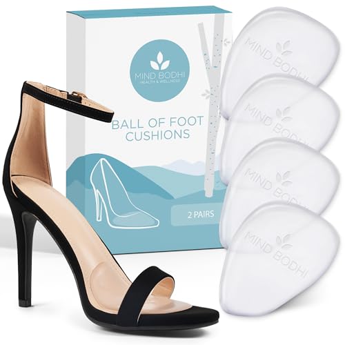 Mind Bodhi Ball of Foot Cushions for Women - 2 Pairs - Clear Gel - color: Clear