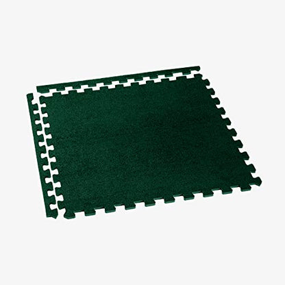 We Sell Mats 3/8 Inch Thick Interlocking Foam Carpet Tiles Durable Carpet Squares Anti Fatigue Support for Home Office or Classroom Use - color: Hunter Green, style: 16 Square Feet (4 Tiles)