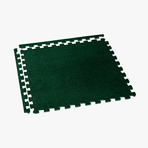 We Sell Mats 3/8 Inch Thick Interlocking Foam Carpet Tiles Durable Carpet Squares Anti Fatigue Support for Home Office or Classroom Use - color: Hunter Green, style: 48 Square Feet (12 Tiles)