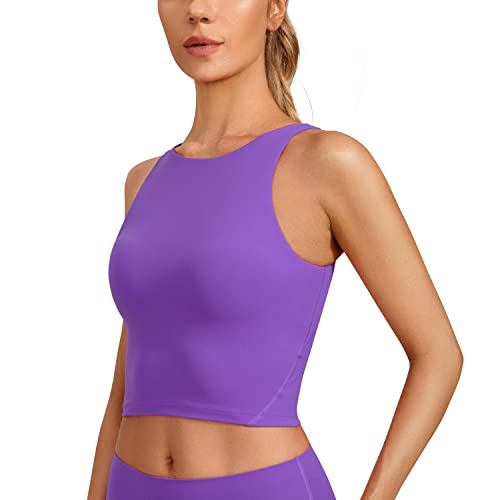 CRZ YOGA 여성용 U 백 스포츠 브라 - color: Royal Lilac, size: XL