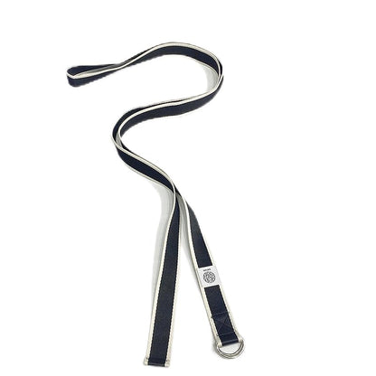 Yoga Strap for Stretching, Exercise, Flexibility Training, Durable Cotton with Double D-Ring, Improves Flexibility for Yoga, Workout, Pilates. - color: Black&White