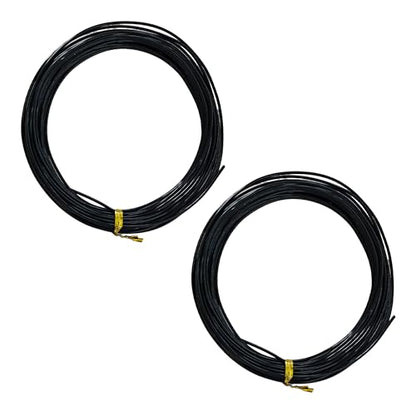 2 Rolls 10 M X 1.5 mm Aluminum Craft Wire, Flexible Metal Craft Wire, Bendable Armature Wire for Sculpting, Jewelry Making, Doll Making, Bonsai Training, DIY Crafts(Black) - size: 10 M X 1.5 mm, style: Black