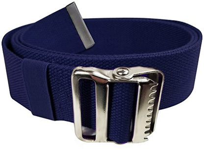 LiftAid Transfer and Gait Belt 60 Inch with Metal Buckle and Loop - Walking, Standing and Transfer Assist Aid for Seniors, Elderly Patients, Caregiver, Nurse, Therapist (Navy Blue) - color: Navy Blue