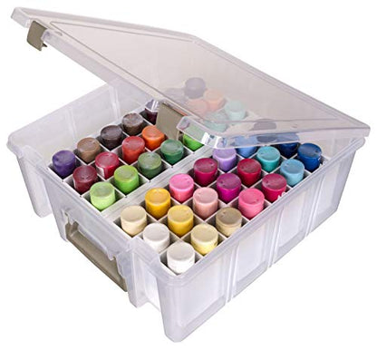 ArtBin 6828AG Paint Storage Tray, Art & Craft Supply Storage, Super Satchel System Accessory, Wall Mountable 21 Compartment Paint Organizer, White | (Pack of 6) - size: Pack of 6