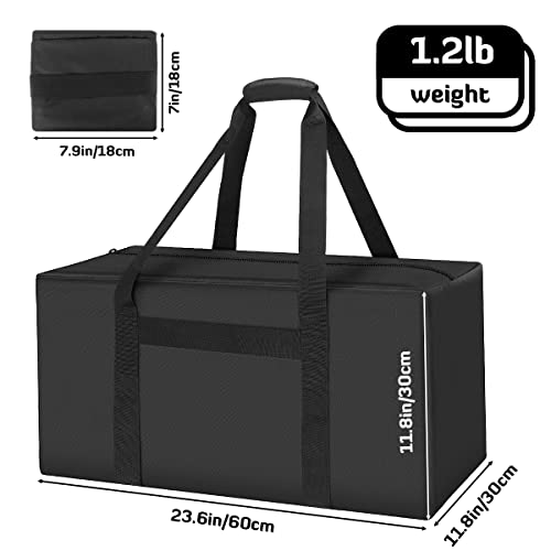 INFANZIA 24in Large Travel Duffel Bag, 600D Water Resistant Foldable, 56L - size: 24x12x12 inch