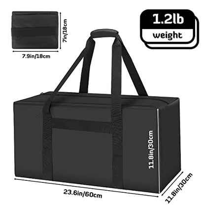 INFANZIA 24in Large Travel Duffel Bag, 600D Water Resistant Foldable, 56L - size: 24x12x12 inch