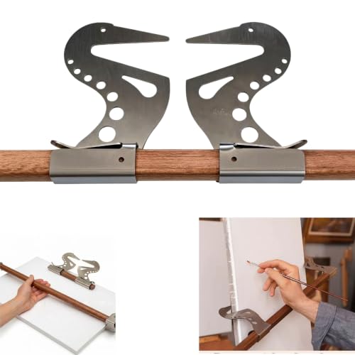 Artist Bridge Hand Rest Adjustable Easel Artist Precision Hand Stabilizer Professional Modeling Toolsincluding Wooden Bars, Rest Support Rail Leaning Drawing Detail Work Bridge Bar