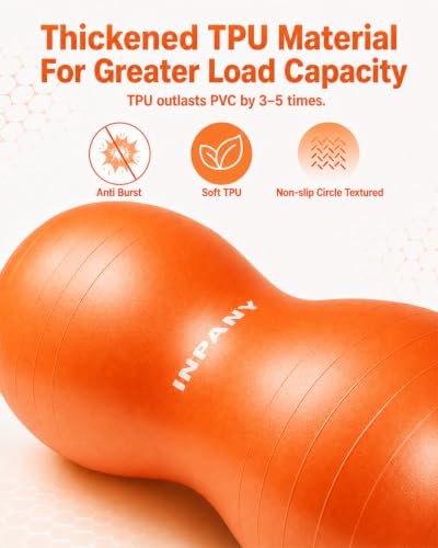 INPANY Peanut Exercise Ball for Labor, Physical Therapy & Fitness - color: Orange