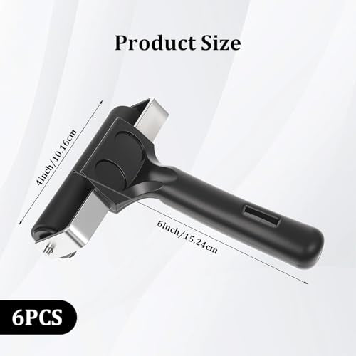 6 Pcs 4-Inch Rubber Brayer Roller for Printmaking, Crafting & Gluing – Heavy-Duty Stainless Steel Handle, Non-Slip Grip – Perfect for Ink, Stamping, Painting, Boat Flooring & Anti-Slip Tape (Black)