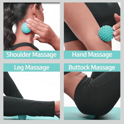 NGT new guide steps Fascia Ball, Suitable for Relaxing Muscles, Restoring Fascia, and Improving Body Condition for All Parts of the Body. (Green) - color: Green