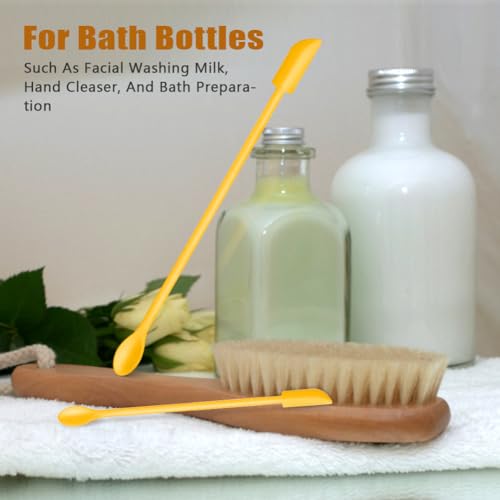 Silicone Spatula Set 6Pcs, Mini Jar Scraper for Makeup & Food | Mini spatulas reach every last drop in jars and bottles, reducing waste for food, cosmetics and personal care products. - color: Yellow