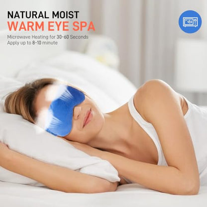 Weighted Eye Pillow for Yoga, Moist Heat Mask for Dry Eyes(Blue) - color: Eye Mask04-blue