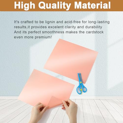 Silunkia 28 Sheets Pink Shimmer Cardstock 8.5 x 11 Craft Paper 92lb | Premium Glossy Paper Card Stock for DIY Cards Making, Anniversaries, Wedding Invitations, Greeting Cards - color: Pink, size: 28 Sheets