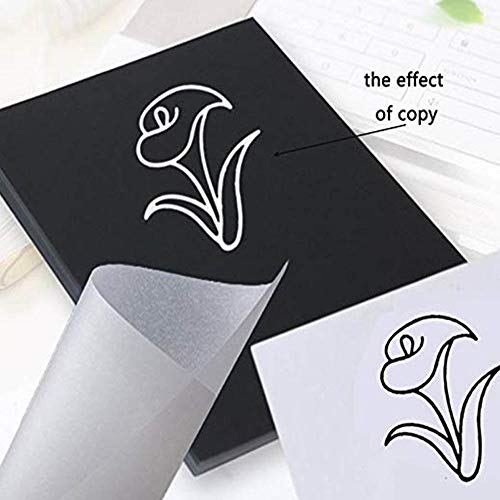 Yesallwas 50 Sheets White Carbon Transfer Paper Tracing Copy Paper, Idea for Wood/Paper/Canvas and Other Art Surfaces Tracing Copy(A4/8.3 x 11.5 Inches) - color: A4 White