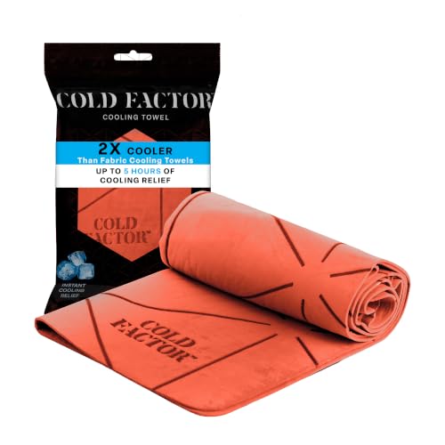 COLD FACTOR Instant PVA Cooling Towels, Cooling Neck Wraps, Orange, 1 Pack - color: Orange