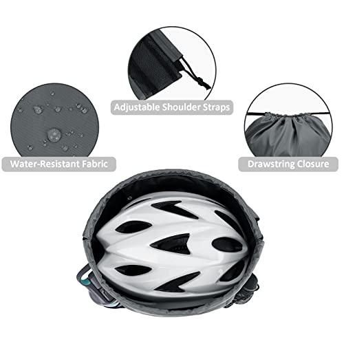 WANDF Drawstring Backpack, Gym String Bag with Shoulder Pad - color: M, Grey, size: Medium