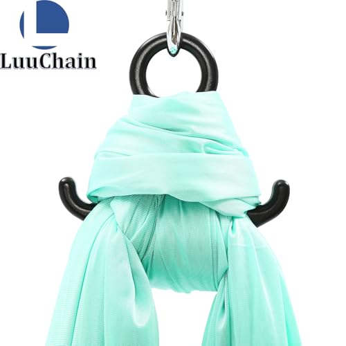 Aerial Silks Equipment for Aerial Yoga Aerial Dance Acrobatic Circus Arts Soft Durable Yoga Hammock Aerial Rig for All Skill Levels Load Capacity 440LB Black - color: Green-19.7*8.53FT