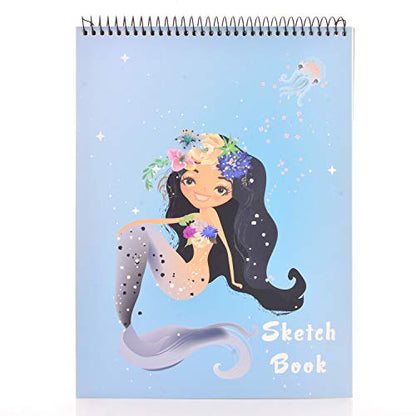 Sketch Book, 8”X11.5” 100 Pages(110gsm), Spiral Bound Artist Sketch Pad, Durable Acid Free Sketchbook for Painting, Sketching or Doodling, Best Gifts for Drawing Boys and Girls, White