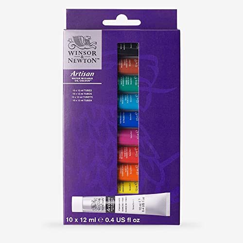 Winsor & Newton Artisan Water Mixable Oil Color Paint, 0.4-oz (12xml) Tubes, Set of 10 - style: Tube Set 10 x 0.4-oz