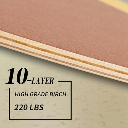 Balance Board Trainer – 10-Layer Wooden with Non-Slip Fish Tail