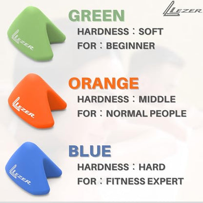 LEZER, Trigger Massage Point, Manual Massage Ball, Muscle Knots Relief Tool, Myofascial Release, Physical Therapy, Plantar Fasciitis, Set of 2 (Blue Trigger and Black Ball) - style: 08 - Trigger Blue + Hard Ball