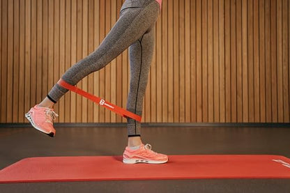 Resistance Loop Exercise Bands Set of 5, Latex Workout Bands with Carry Bag, Strength Bands for Legs, Butt, Body, Fitness, Yoga, Pilates, Women, Men and Kids