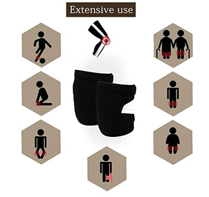 Knee Pads with Thick Foam Adjustable Non-Slip Knee Pads for Work Garden Cleaning Flooring Yard Dance Yoga Construction Collision Avoidance Kneeling Sleevedd for Men