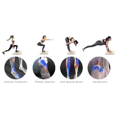 Adjustable Wooden Slant Board, Portable Full-Coverage Stretch Board