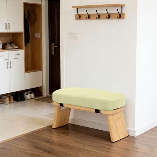 Bamboo Meditation Bench, Foldable Prayer Stool (Beige-Bag) | Meditation Kneeling Bench, Seiza Prayer Bench, Prayer Bench with Meditation Cushion, Kneeling Prayer Stool for Home - color: Beige-bag