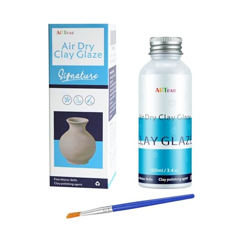 ARTPAR Air Dry Clay Glaze - 100ml Air Dry Clay Varnish ,High-Gloss | Waterproof Prevents Cracking and Resists Scratches; Suitable for Polymer Clay and Pottery Ceramics, Oil Paintings, and Wood