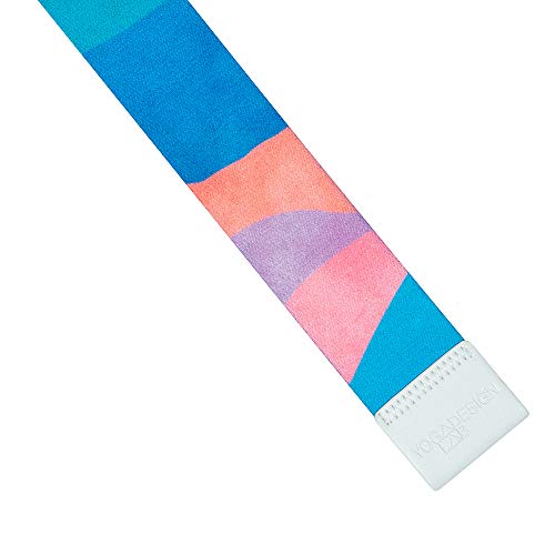 yogadesignlab | The Yoga Strap | Luxurious, Extra Long, Super Soft, Eco Printed | Studio Quality, Adjustable | Safely Stretch Further and Hold Longer | 8 ft Long - color: Mexicana, size: 240cm