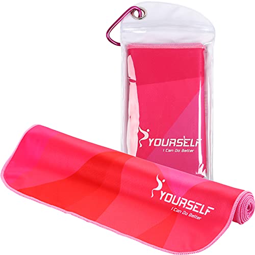 SYOURSELF Cooling Towel, Cooling Towels for Neck,40" x 12"Ice Towel for Instant Cooling Relief, Soft Breathable Chilly Towel, Perfect Yoga, Golf, Sports(Geo) - color: Mix2